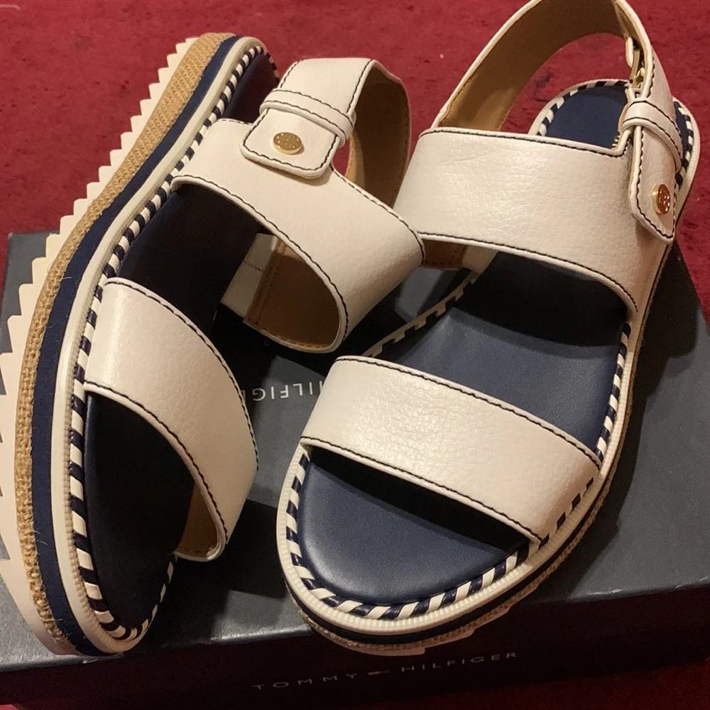 Tommy Hilfiger New White Women Sandal - Picture 11 of 12